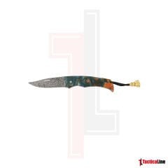 DAMASCUS MAVİ SAPLI ÇAKI