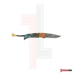 DAMASCUS MAVİ SAPLI ÇAKI