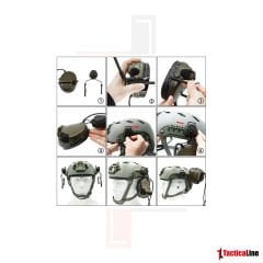 TAC SKY ARM COMTAC III KASK TİPİ ELEKTRONİK MİKROFONLU KULAKLIK WYS0052-BK
